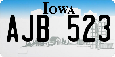 IA license plate AJB523