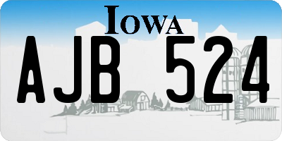 IA license plate AJB524