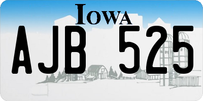 IA license plate AJB525