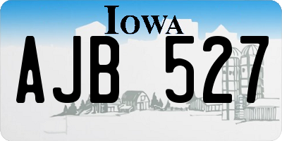 IA license plate AJB527