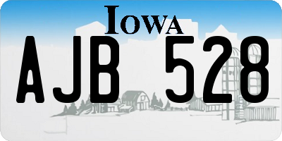 IA license plate AJB528