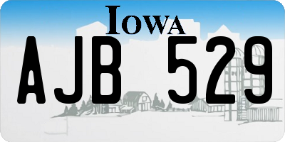 IA license plate AJB529