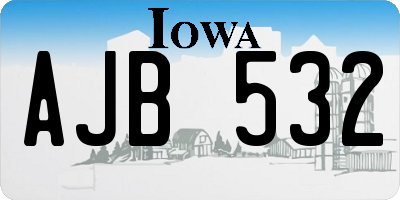 IA license plate AJB532
