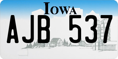 IA license plate AJB537