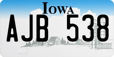 IA license plate AJB538