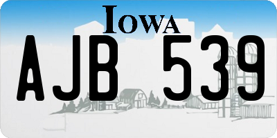 IA license plate AJB539