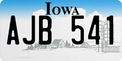IA license plate AJB541
