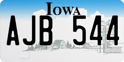 IA license plate AJB544