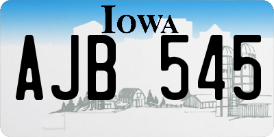 IA license plate AJB545