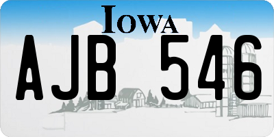 IA license plate AJB546