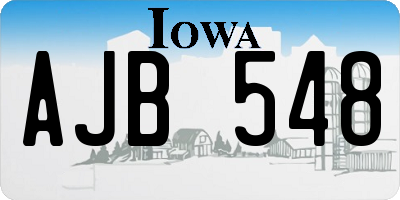 IA license plate AJB548