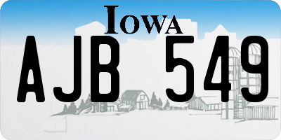 IA license plate AJB549