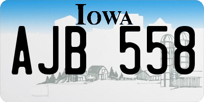IA license plate AJB558