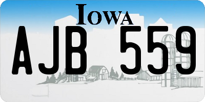 IA license plate AJB559