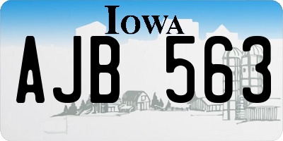 IA license plate AJB563