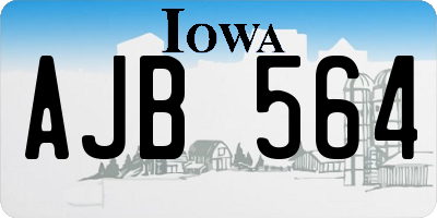 IA license plate AJB564