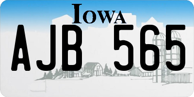 IA license plate AJB565