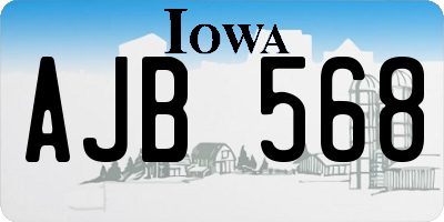 IA license plate AJB568