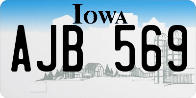 IA license plate AJB569