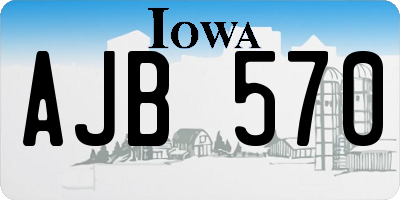 IA license plate AJB570