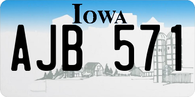 IA license plate AJB571