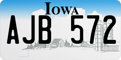 IA license plate AJB572