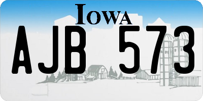 IA license plate AJB573