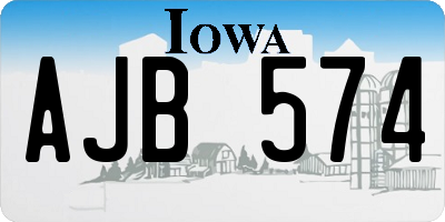 IA license plate AJB574