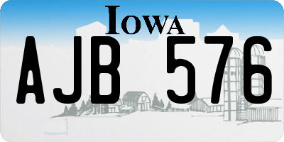 IA license plate AJB576
