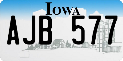 IA license plate AJB577