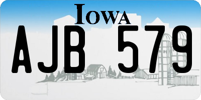 IA license plate AJB579