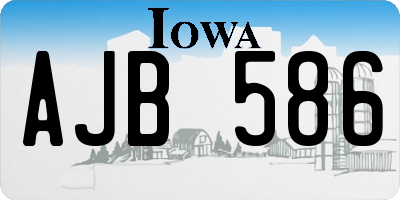 IA license plate AJB586