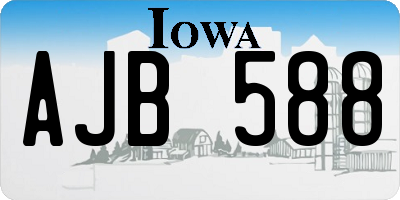 IA license plate AJB588