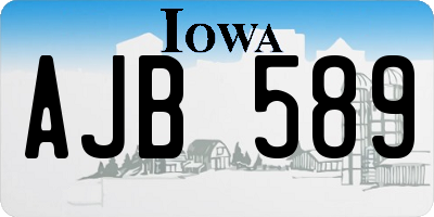 IA license plate AJB589