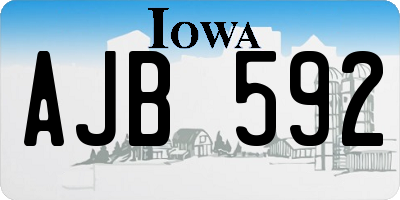 IA license plate AJB592