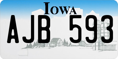 IA license plate AJB593