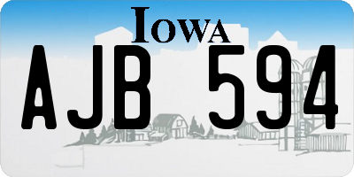 IA license plate AJB594