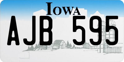 IA license plate AJB595