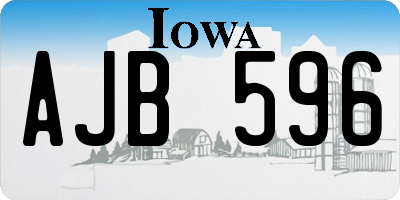IA license plate AJB596
