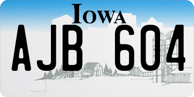 IA license plate AJB604