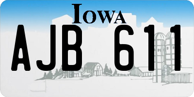 IA license plate AJB611