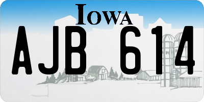 IA license plate AJB614
