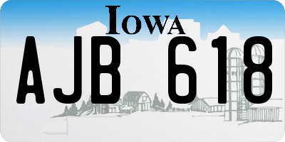 IA license plate AJB618