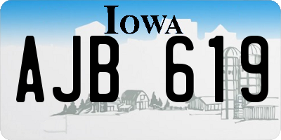IA license plate AJB619