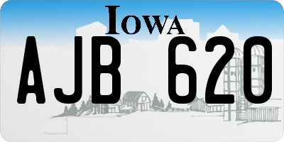 IA license plate AJB620