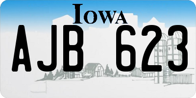 IA license plate AJB623