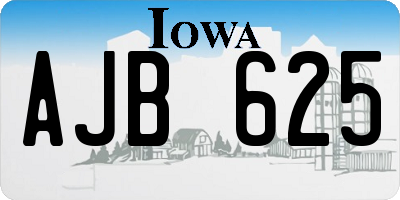 IA license plate AJB625