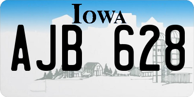 IA license plate AJB628