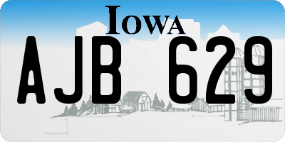 IA license plate AJB629