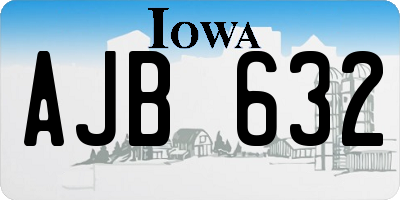 IA license plate AJB632